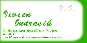 vivien ondrasik business card